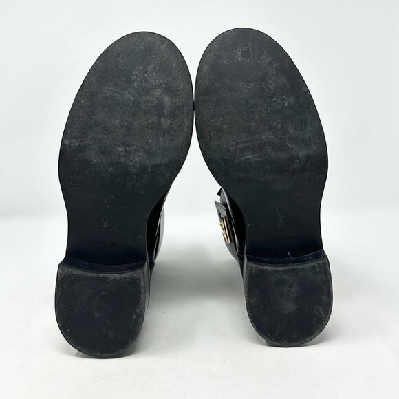 Louis Vuitton Wonderland Ranger Leather Combat Moto Boots Black Size 38 - Picture 8 of 11